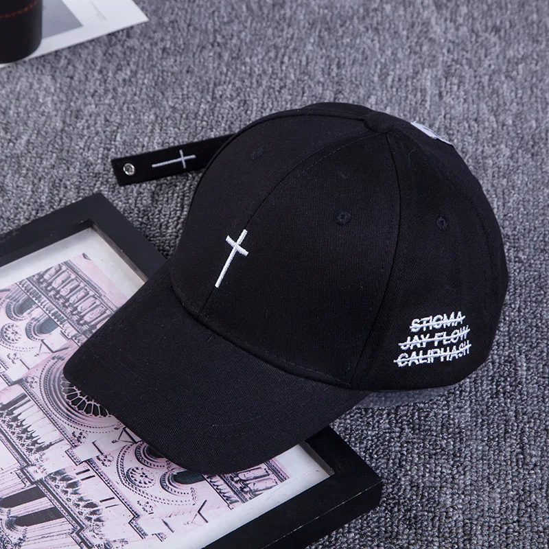 

Men Women Fashion Embroidery Cross Baseball Cap Cotton Snapback Dad Hat Bone Casquette Summer Couple Hip Hop Caps