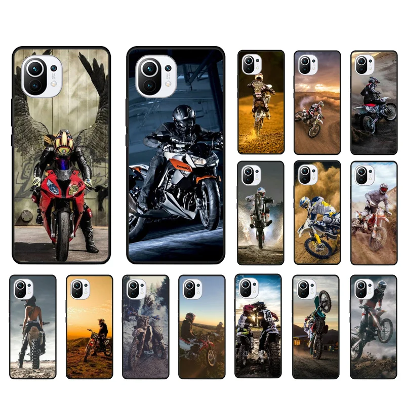 

Motocross Cross Dirtbikes Phone Case for Xiaomi 12 Mi 10T 11T 11 Pro 10 10T 11 lite 10pro 11Ultra Poco X3 Pro Poco F3 M3
