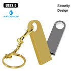 USB флеш-накопитель 2.0 4 ГБ, 8 ГБ, высокоскоростной флеш-накопитель 16 ГБ, 32 ГБ, 64 ГБ, флешка, металлические Usb-накопители с брелоком, логотип на заказ