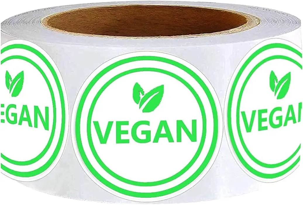 

Веганские стикеры Wootile, круглые, 1,5 дюйма, 500 шт