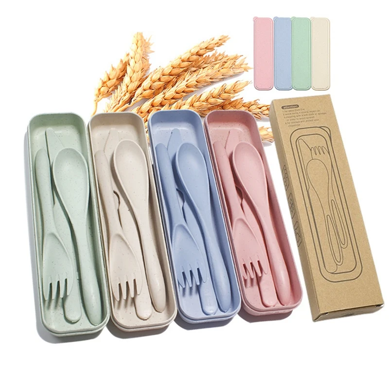 Многоразовый набор дорожных принадлежностей с футляром 4 комплекта портативной