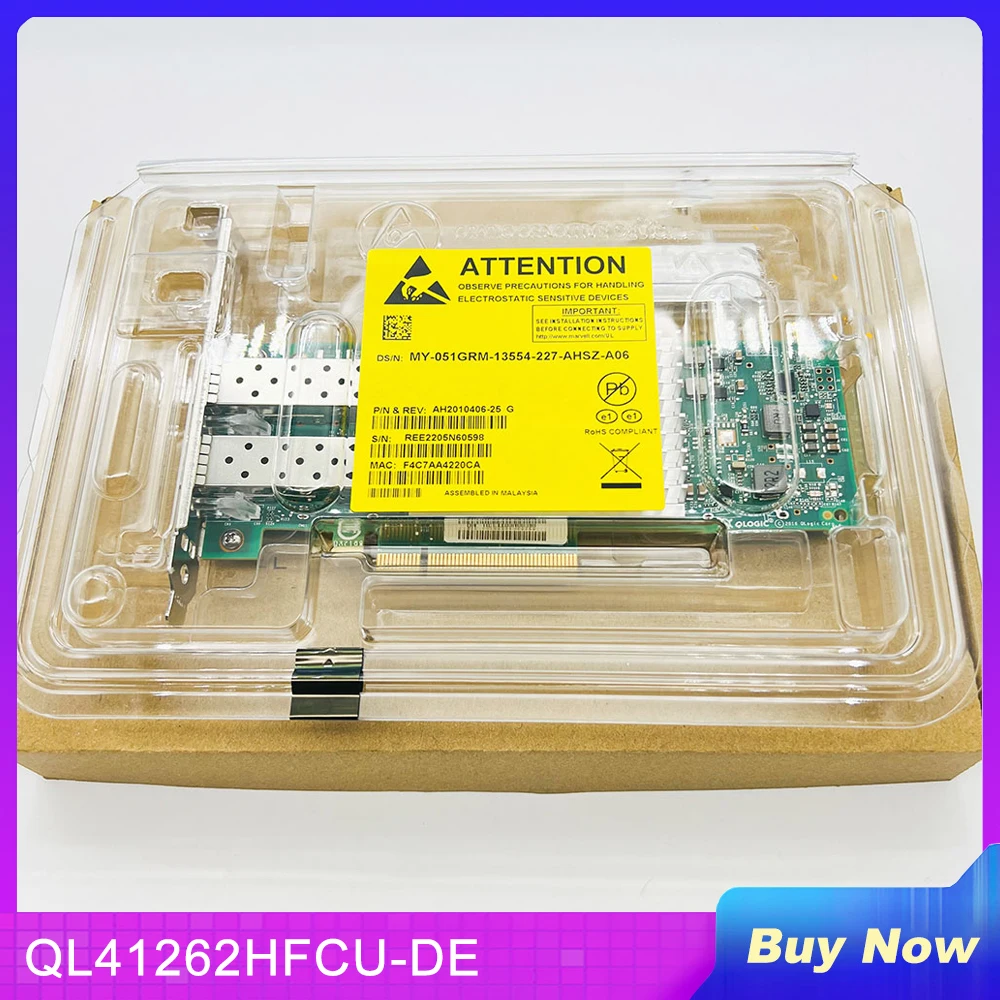 Для сетевой карты Dell QLogic QL41262HFCU-DE QL41262 10G 25Gsfp28 51GRM 051GRM 0415DK 415DK SFP28