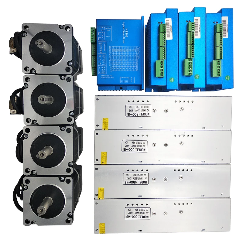 

Hot sell 2 phase 12N.M 4 axis stepper motor nema 34 kit for cnc router