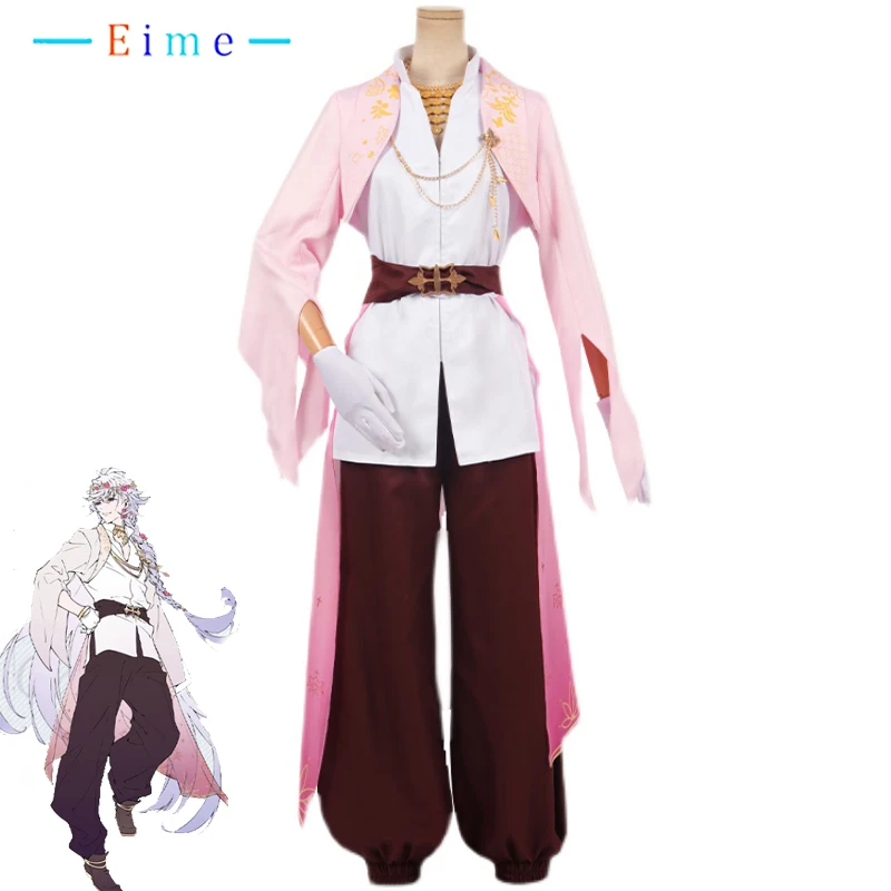 

Game FGO Merlin Cosplay Costume Fancy White Valentine's Day Uniforms Party Suit Halloween Carnival Outfits Custom Made