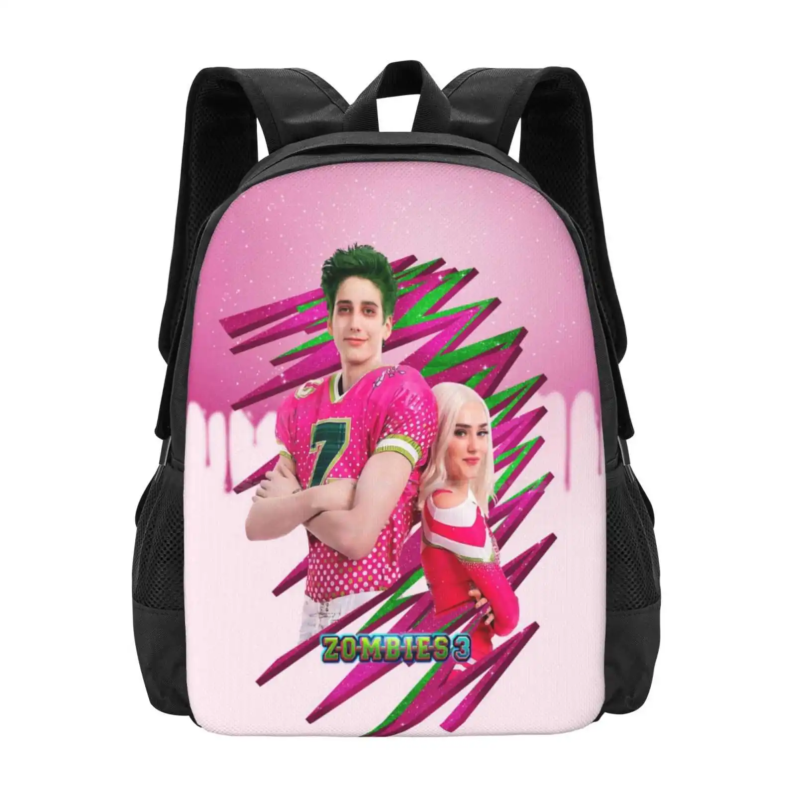 

Zombies 3-Zed And Addison Magic Hot Sale Backpack Fashion Bags Zombies 3 Addison Girls Kids Love Cute Pretty Pink Milo Maheim