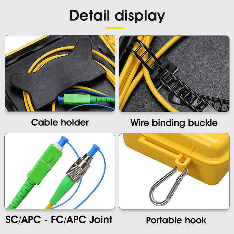 OTDR Fiber Tester SC/APC-FC/APC Test Extension Cable Fiber Jumper Box 500M 1000M 2000M