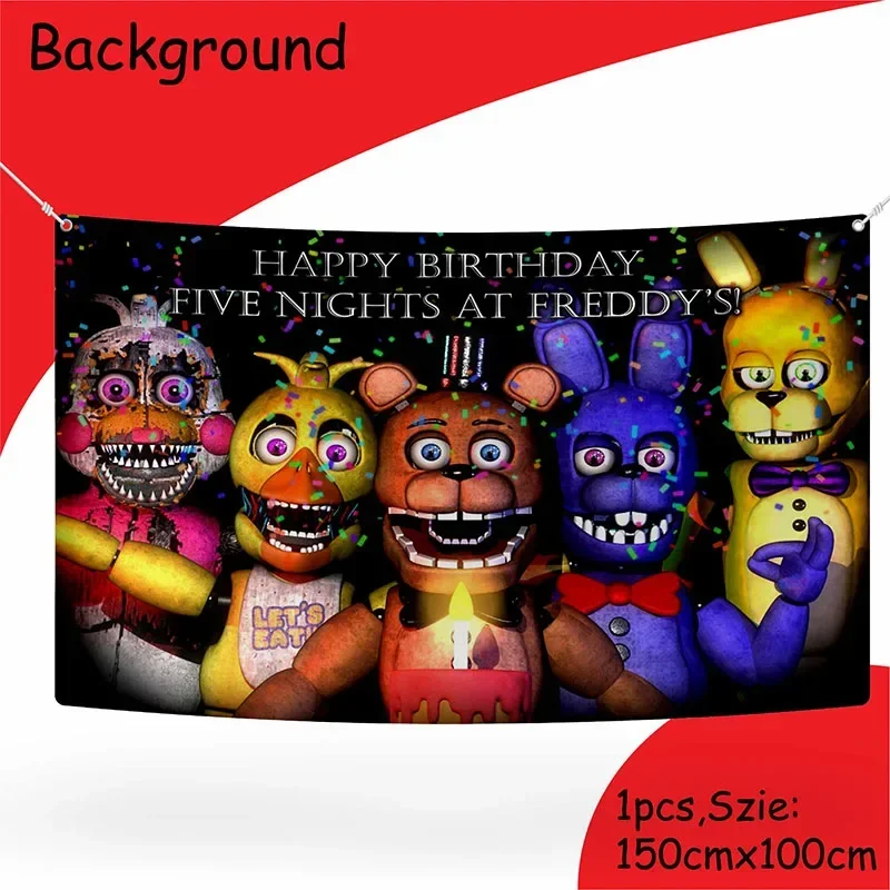 Украшения для тематической вечеринки Five Nights at Freddy's одноразовая посуда