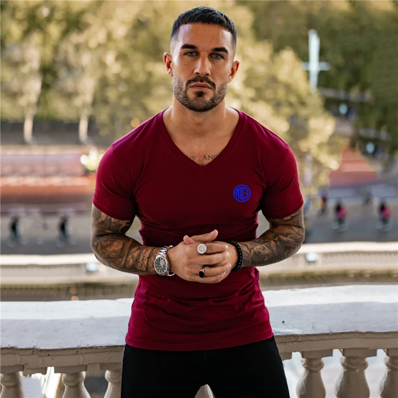 

Men Compression Silm Fit T-shirt Breathable Basketball Training Gym Fitness Sportswear Riding Casual Fashion Short Sleeve Shirt