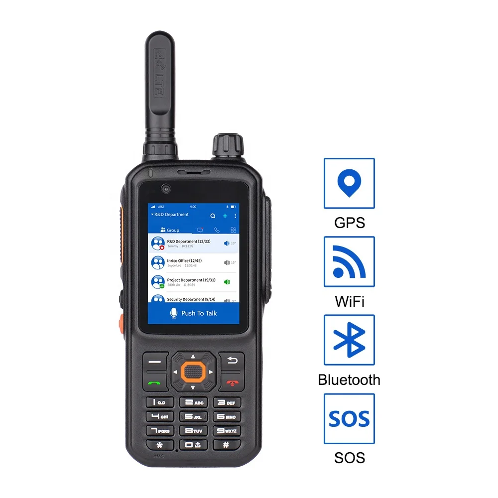 Фото Inrico T368 4G LTE Беспроводная портативная рация-смартфон, водонепроницаемая, ручная, для связи №5
