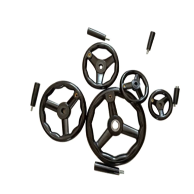 

Black Milling Machine Lathe CNC Spoked Hand Wheel Wavy Round bakelite three handwheel 100/125/160/200/250mm