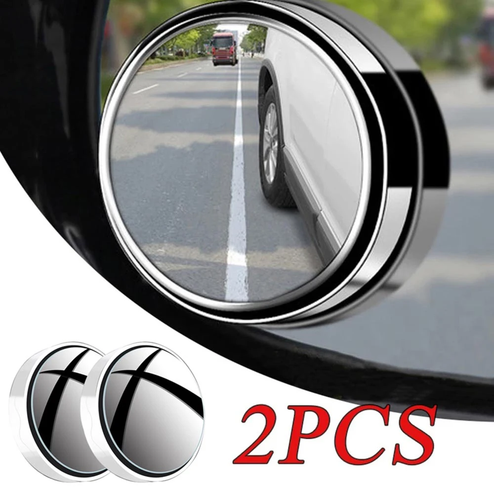 

Автомобильное широкоугольное зеркало заднего вида с круглой рамой, выпуклое зеркало для слепых зон, прозрачное вспомогательное зеркало заднего вида для BMW E60 E87 E90 E91, 2 шт.