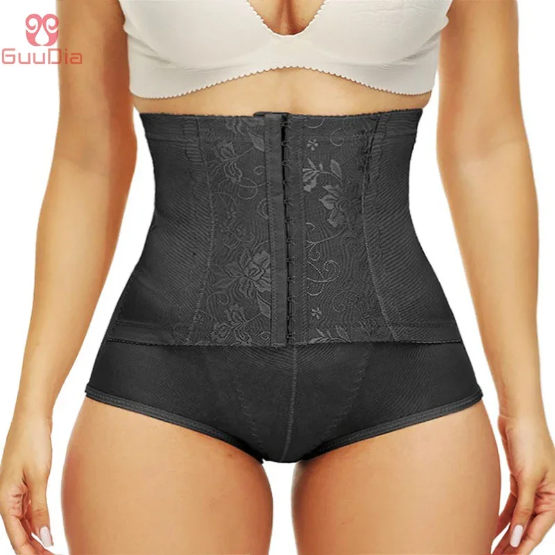 Трусики GUUDIA женские плиссированные жаккардовая ткань утягивающие с крючком для