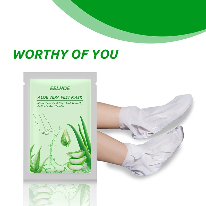 

1 Bag Aloe Vera Foot Mask Peeling For Legs Feet Mask Exfoliating Socks Scrub For Pedicure Anti Crack Heel Remove Skin Foot Patch