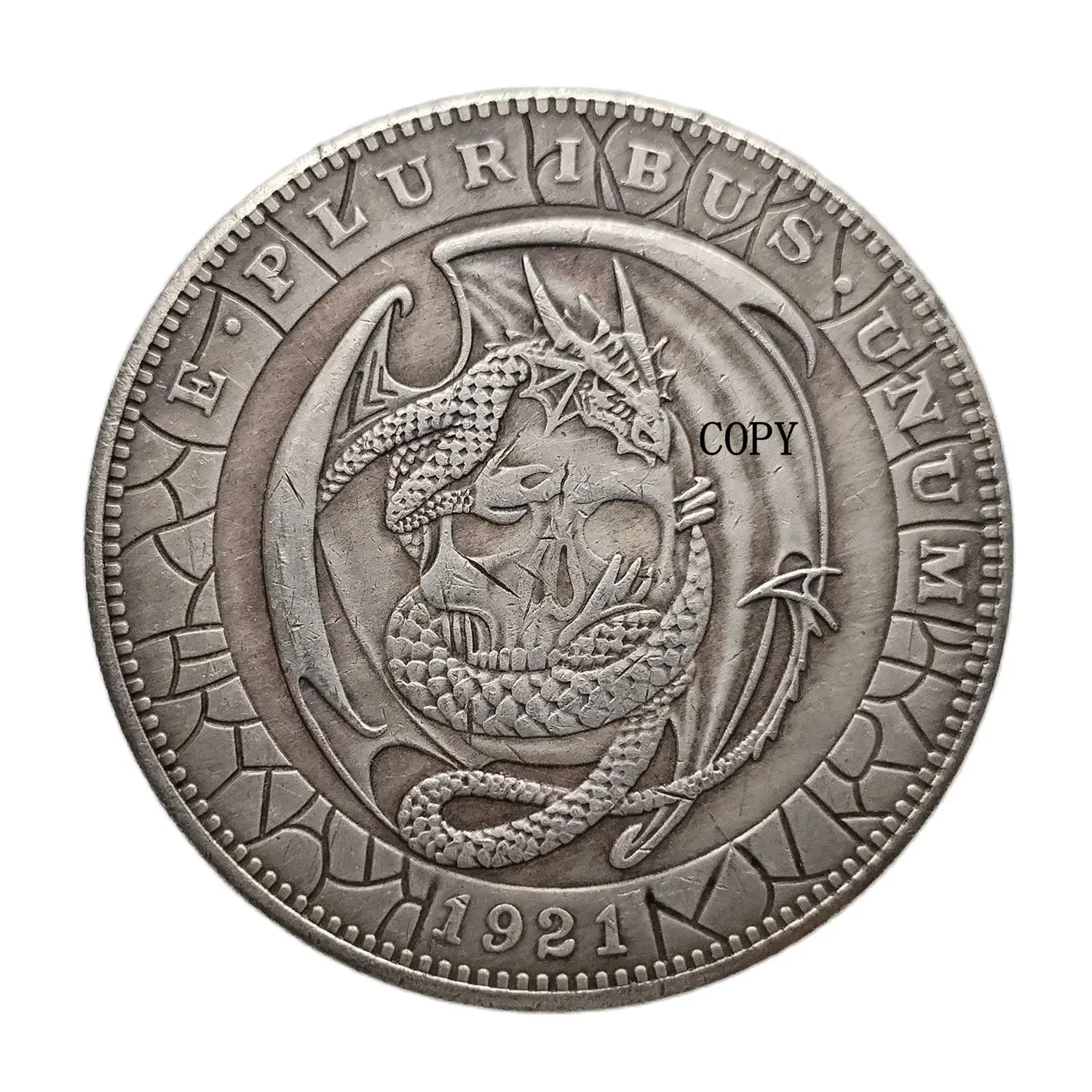 

Посеребренная копия монеты Morgan Dollar