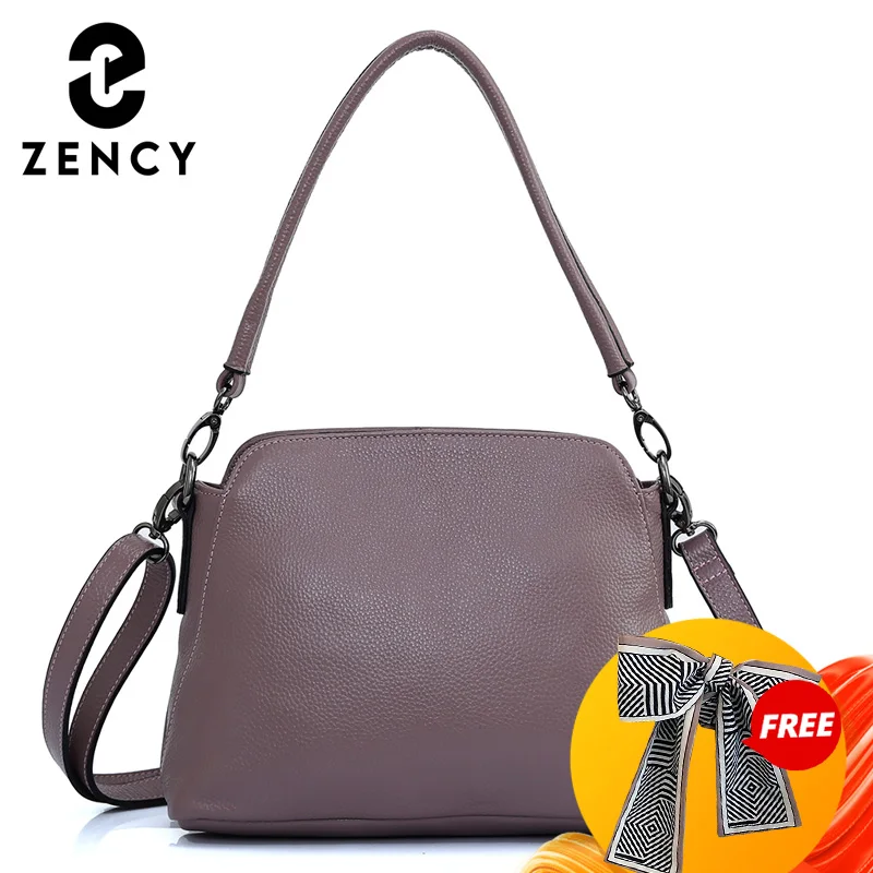 Zency Сумки из натуральной кожи для женщин винтажные простые маленькие сумки
