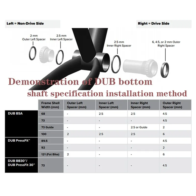 Центральный механизм SRAM DUB BSA BB30 PF30 68 мм 73 резьба PF92 92 под давлением детали для