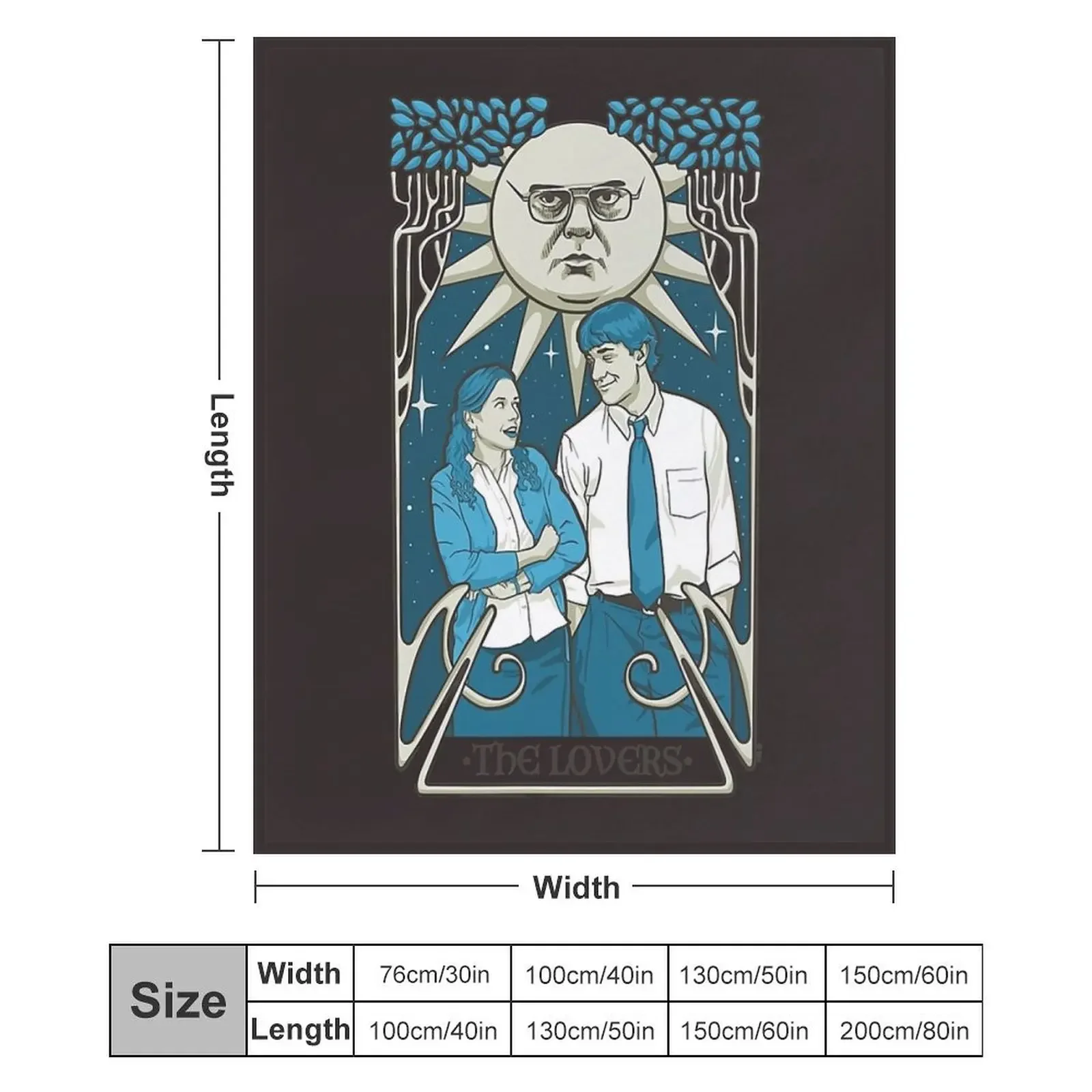 Одеяло для офиса Пам и Джима любителей карт Таро