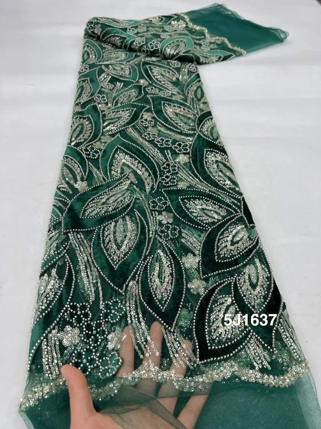 Роскошное кружевное кружево 2024 для женщин африканская Бархатная Вышивка в