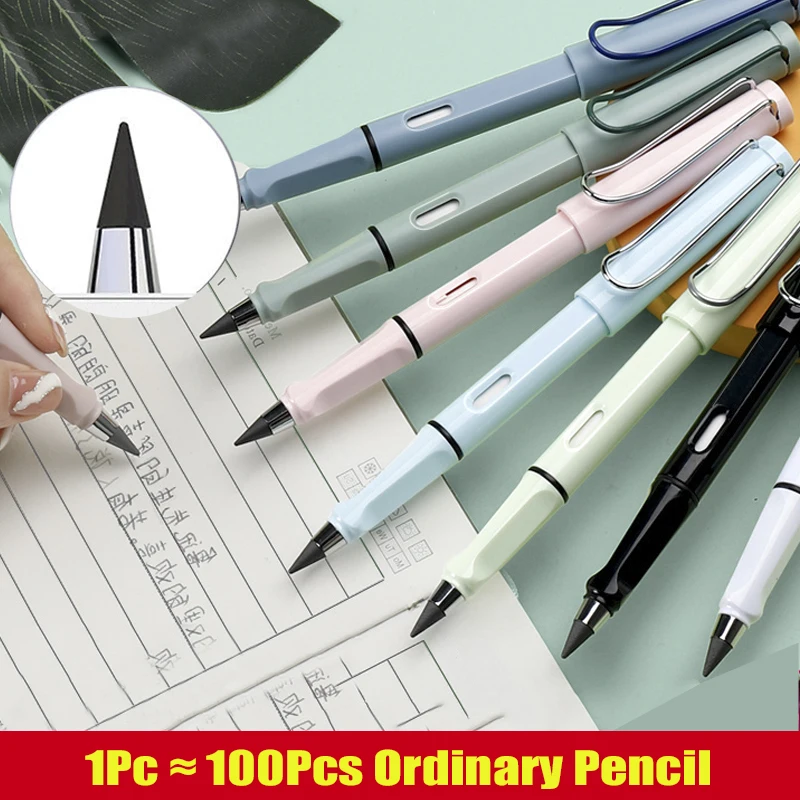 

New Technology Unlimited Writing Pens Stationery Pencil Novelty No Ink Pen Art Sketch Magic Pencils with Eraser School Supplies