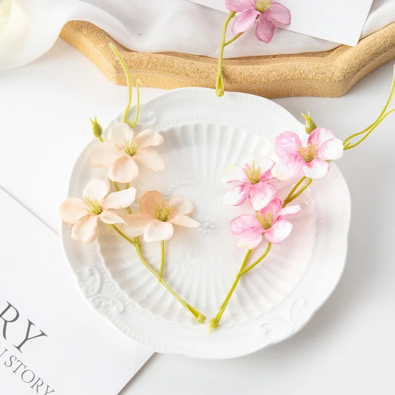 

10-Piece Wind Simulation Pea Flower Diy Handmade Straw Hat Garland Material Hair Accessories Wedding Decoracion Para El Hogar