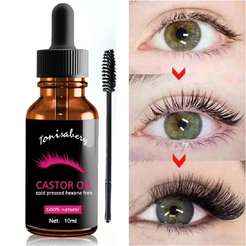 

Castor Oil Eyelash Thicken Growth Serum Longer Fuller Eyelash Root Eyebrow Rapid Enhancer Lifting Lashes Nourishing Care Mascara