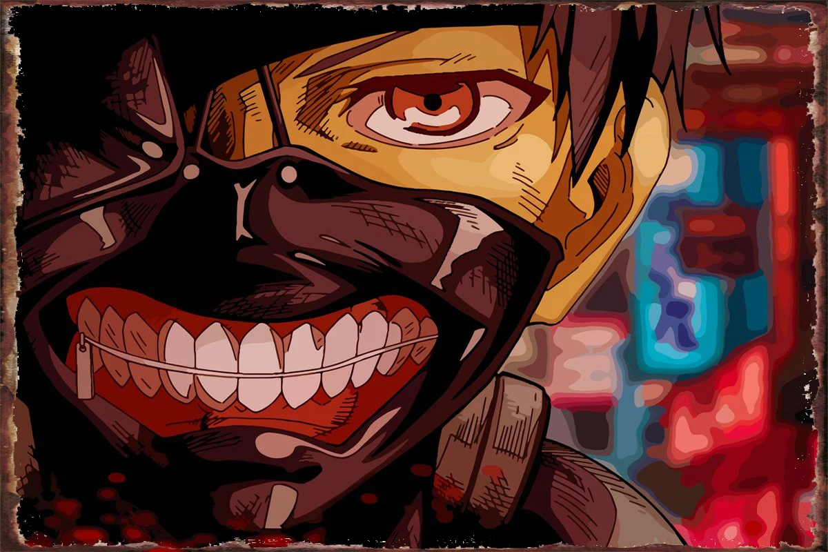 

Оловянные пластины Ken Kaneki, декор для стен, декор комнаты, Ретро винтажный металлический знак, жестяной знак для искусства, мужская пещера, ка...