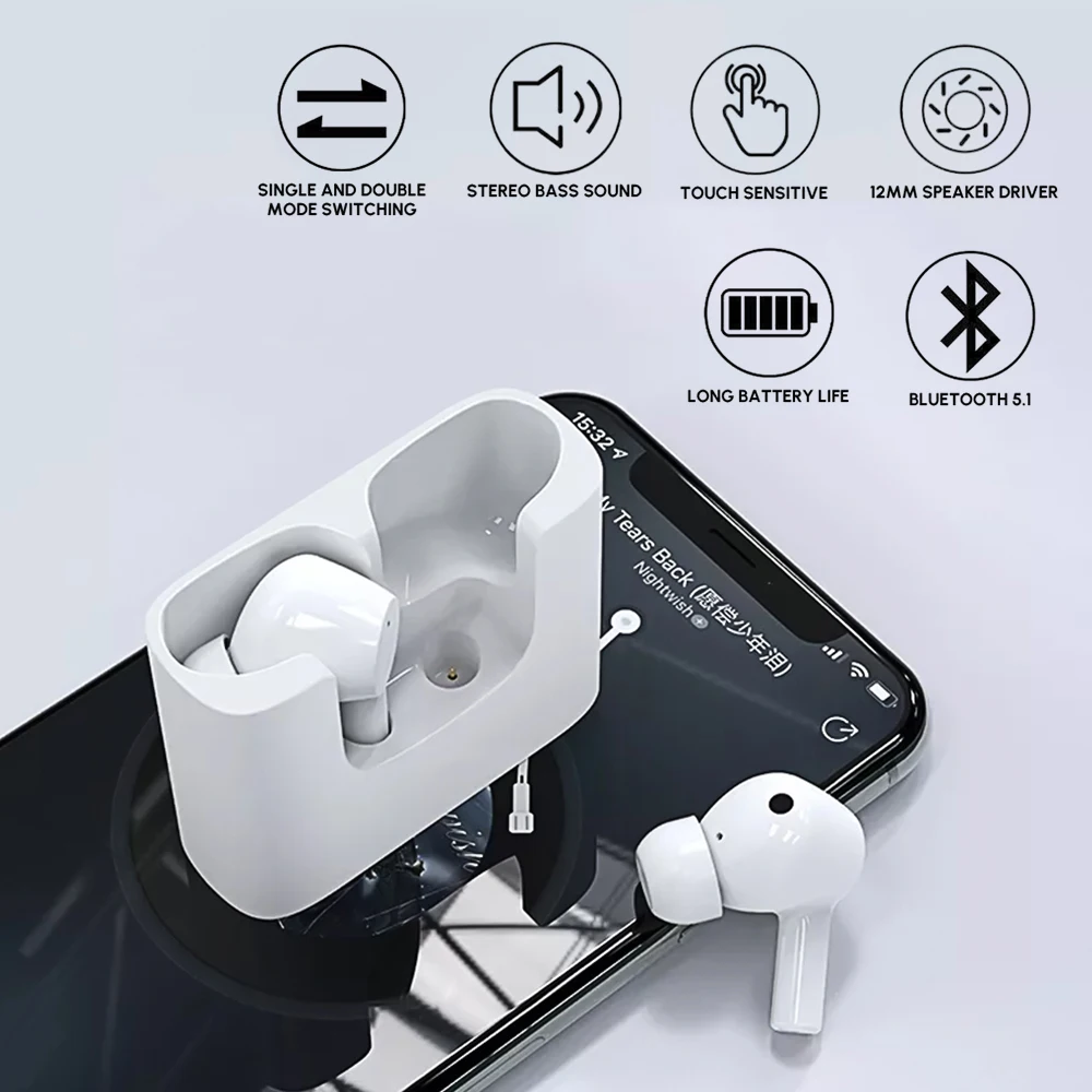 

TWS-стереонаушники с поддержкой Bluetooth 5,1 и микрофоном