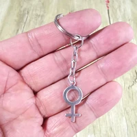 new fashion feminist venus keychain keyring female symbol charms pendant women gift bag car key chains ring jewelry wholesale