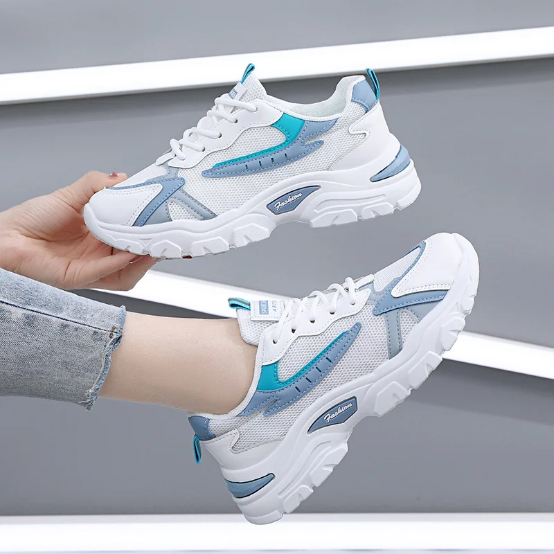 New Arrived Running Shoes Ladies Breathable Sneakers Autumn Light Mesh Low-top Women Sports Shoes Outdoor Lace Up Training Shoe