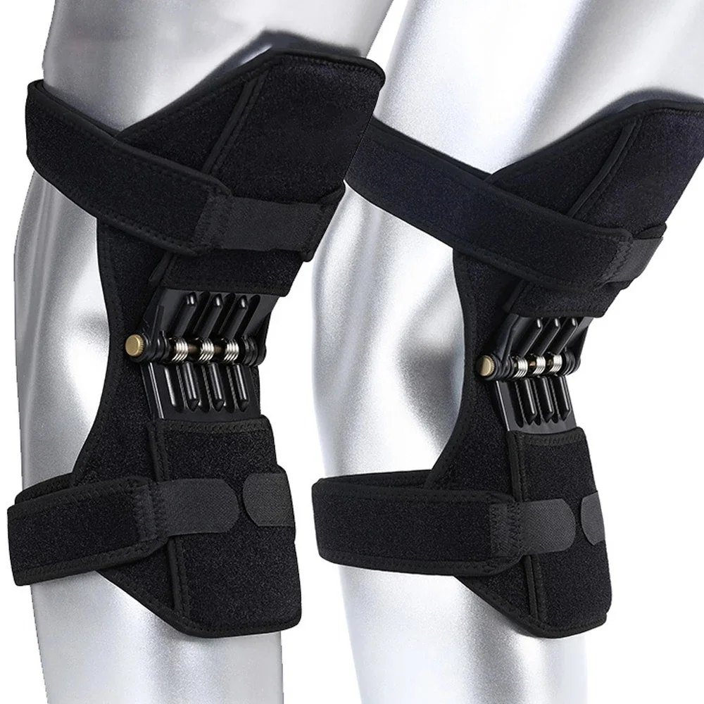 

Knee Protection Booster Power Support Pads Box Brace Powerful Rebound Spring Force Sports Reduces Soreness 1pc and 1pair