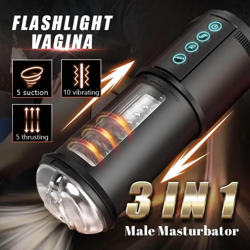 3IN1 Мужской мастурбатор чашка автоматический телескопический сосущий