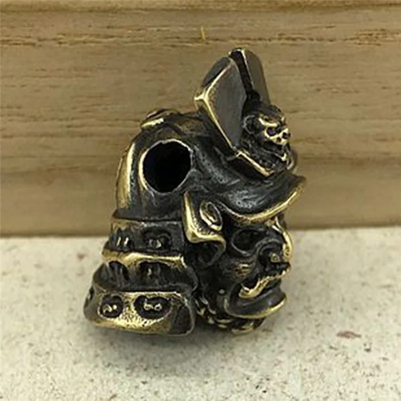 Латунная грима самурайский Паракорд нож бусины ежедневное использование