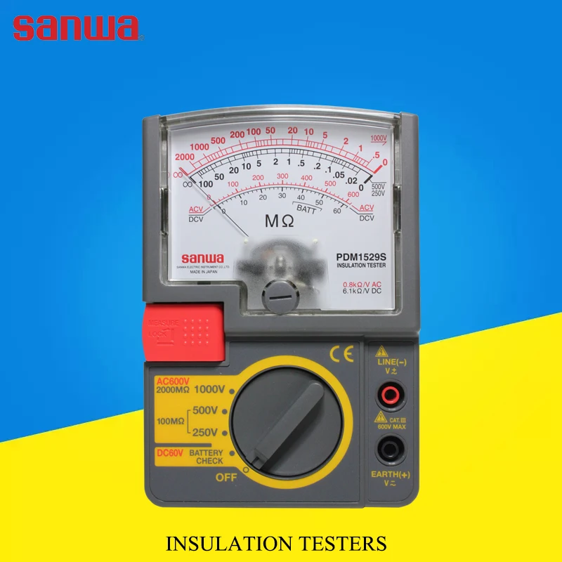 Аналоговый тестер сопротивления изоляции Sanwa PDM1529S