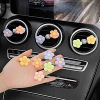6pcsset flower car outlet vent clip small daisy air conditioning clip car interior decoration gift for girl