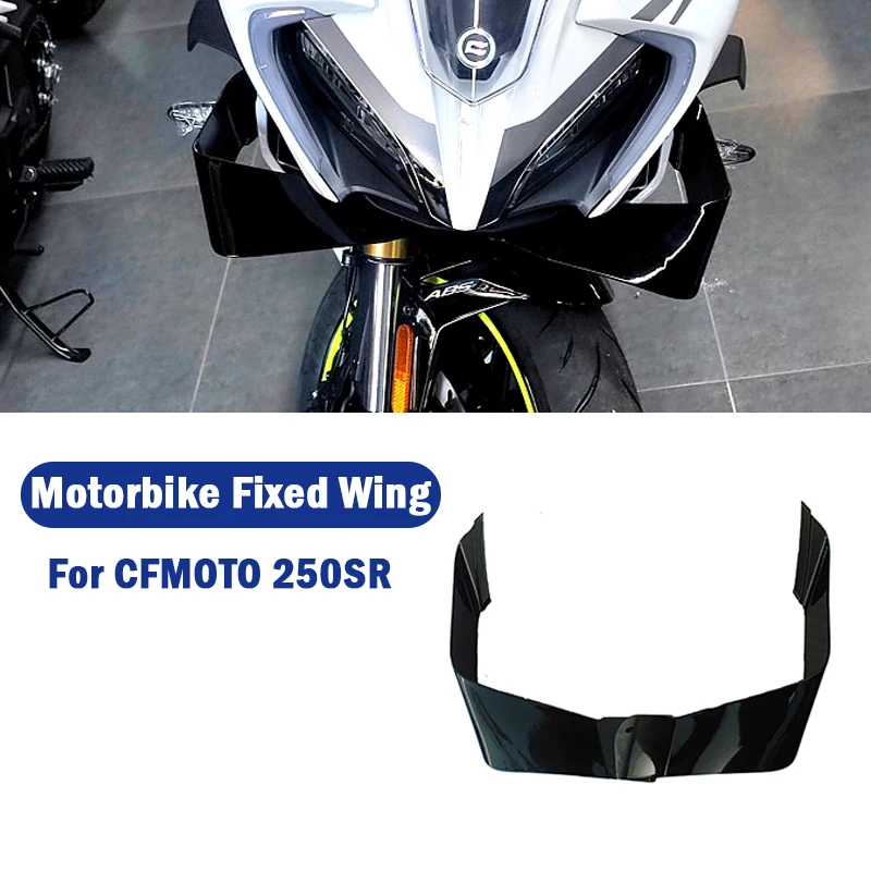 

For CFMOTO 250SR Motorcycle Aerodynamic Winglets Windshield Fairing Wing 250 SR Fixed Wind Wing ABS Plastic Accessories Black