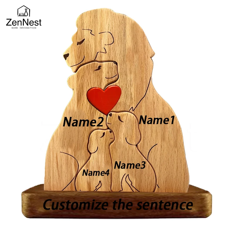 

Деревянный именной лев-головоломка