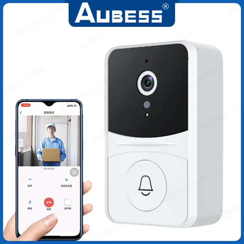 

Дверной звонок с граффити беспроводной, умный Видеозвонок кошачий глаз с ночным видением домашний Ding Dong