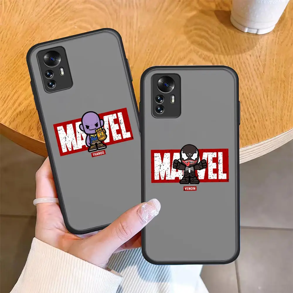 

Marvel Cute Avengers Hero Logo Cartoon Case For Mi 12 Pro Case For Xiaomi Mi 12 11 11T 10 10S 9 8 6X 5X Ultra Lite Tpro Pro 5G