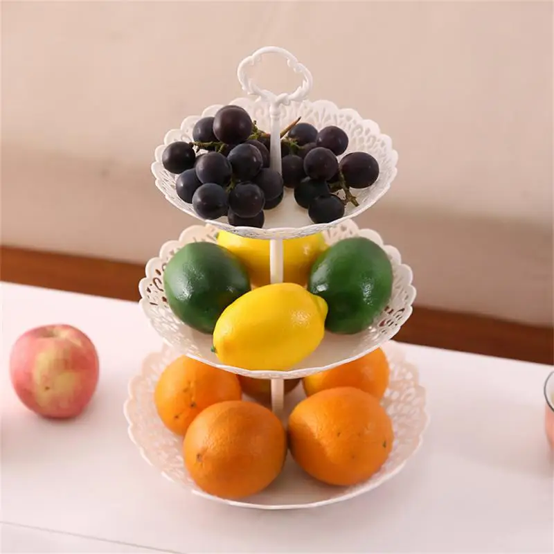 

Creative Idea Suitable For Festivals Snack Plate Modern Three-layer Dessert Plate Cake And Fruit Platter Fruit Tray Creative Hot