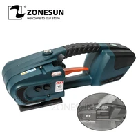zonesun jdc strapping machine for 13mm 16mm pet pp straps plastic tools battery powered strap machine with 2 batteries