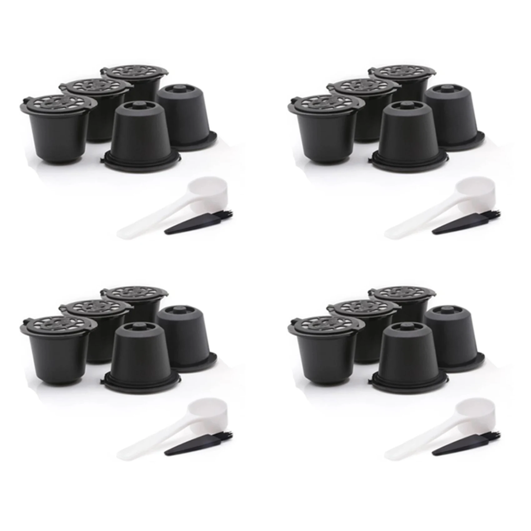 Фото Многоразовые капсулы Nespresso B83B-20, перезаполняемые кофейные капсулы-фильтры для кофемашин Nespresso с ложкой и щеткой для чистки №2