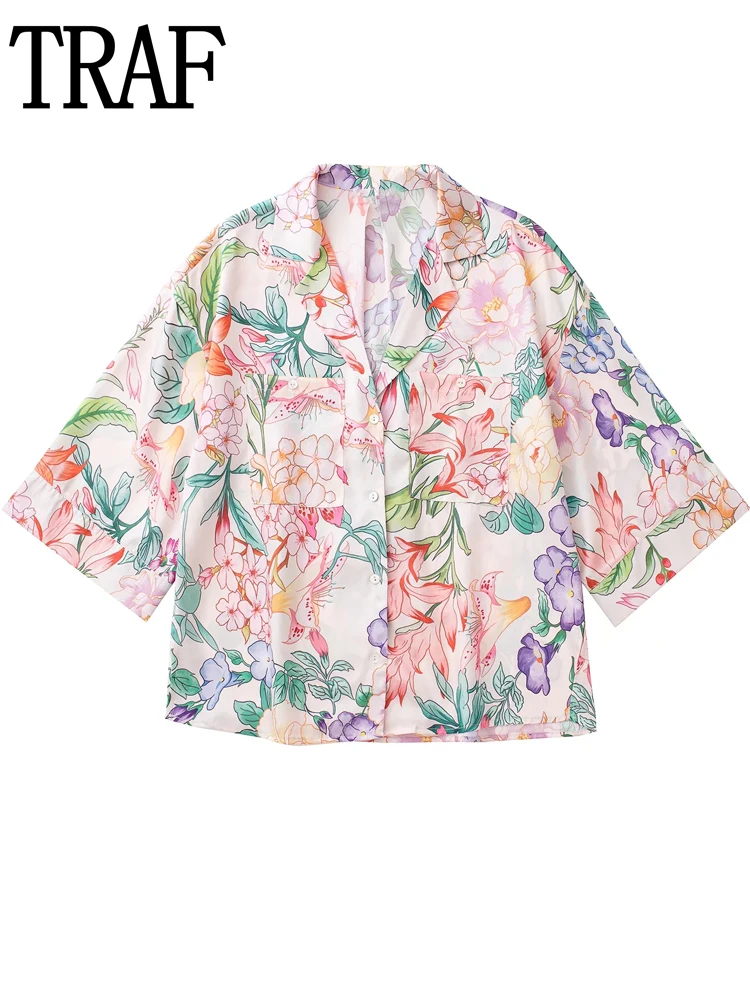 

Рубашка женская с воротником-стойкой, на пуговицах, с рукавами