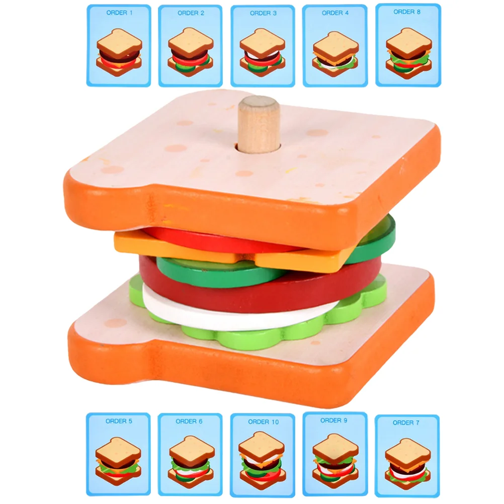 

Игрушка-бургеры для детей, настольные игрушки, декоративный штабелирование, познавательная пища, ручное соответствие детям