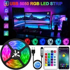 Светодиодная ленсветильник, USB, Bluetooth, RGB, 5 В, гибкая светодиодная лента для подсветильник Ки телевизора