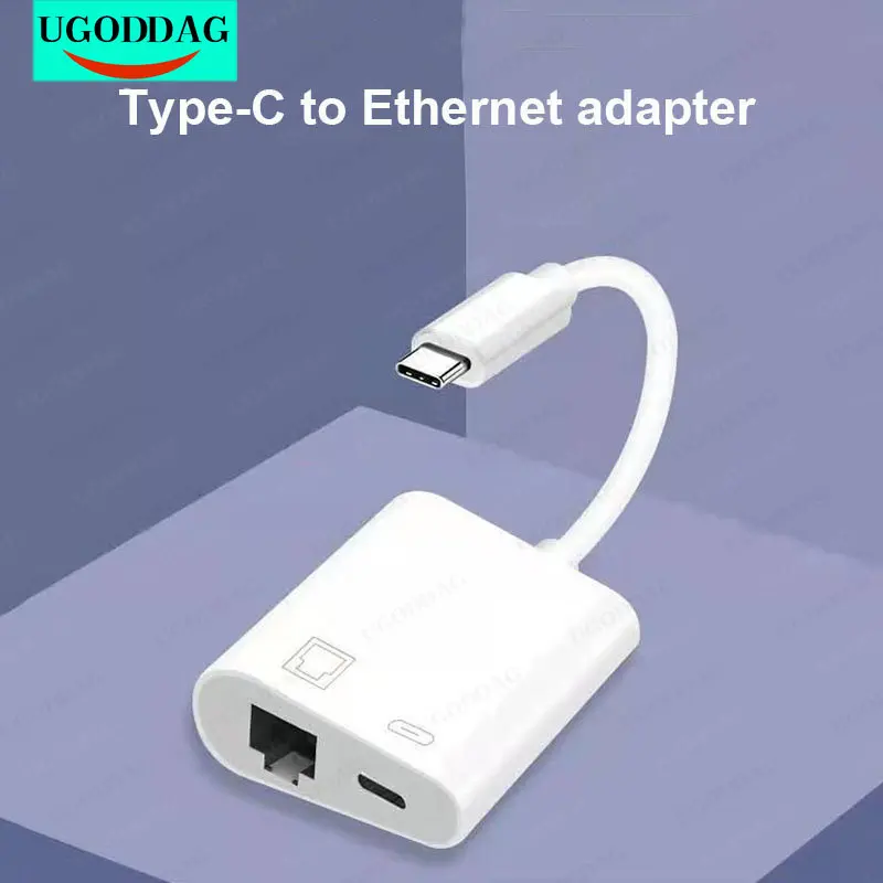 Сетевая карта Type-C к порту RJ45, зарядка PD, адаптер Ethernet-преобразователя, стабильное соединение для Chromecast Google TV