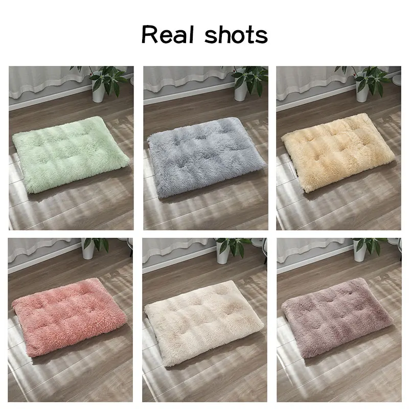 Уютное покрывало для собак, комфортабельная шерстяная площадка, многокрасочное теплое спальное место для щенка.