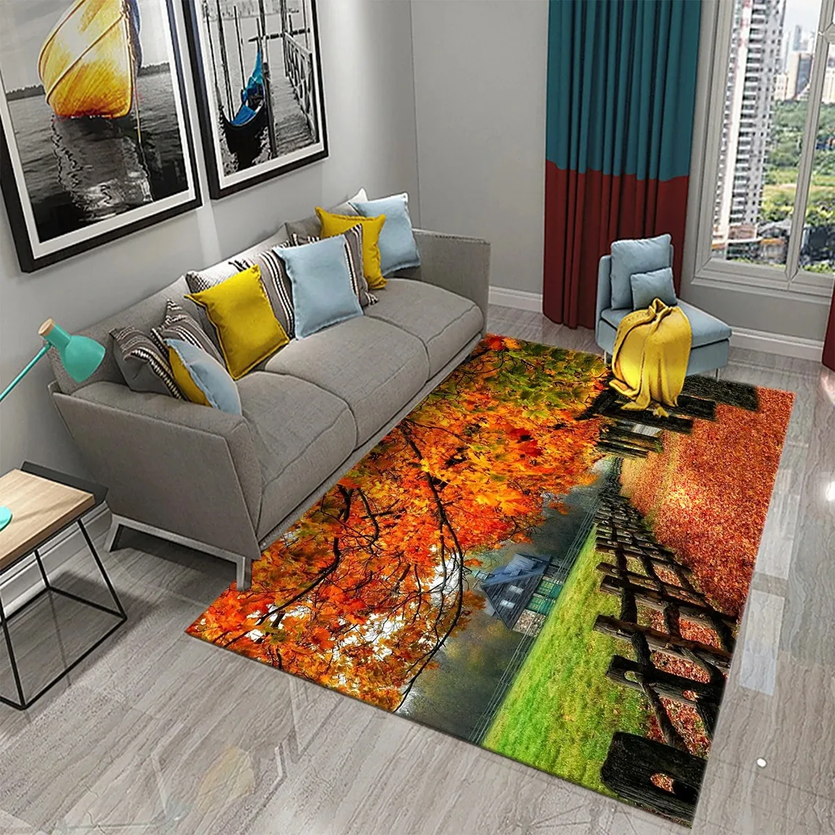 

Осенний ковер из полиэстера