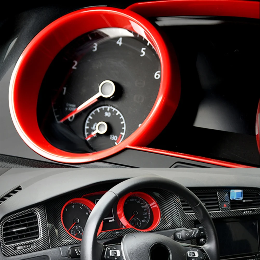 

Интерьер автомобиля, приборная панель, тахометр, спидометр, рамка, панель, накладка для Golf 7 7,5 MK7 2015-2019, аксессуары