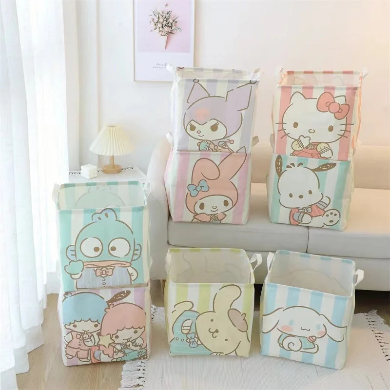 

Sanrio Kuromi My Melody Kawaii Anime Girly Heart Cute Cartoon Hello Kitty Cinnamoroll Dirty Clothes Basket Toy for Girls