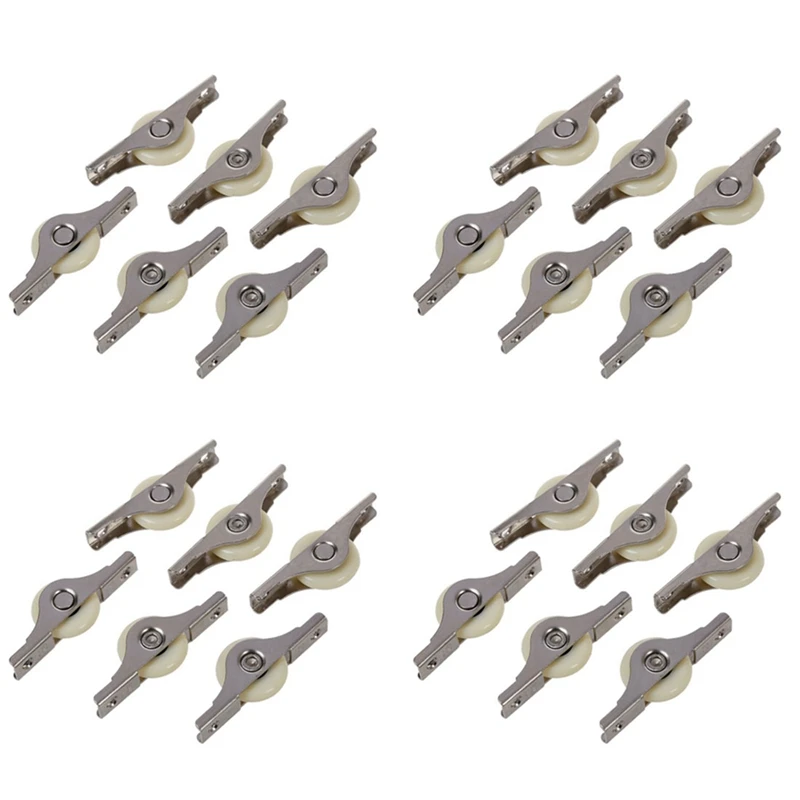 

Новинка 24 шт. белые двери окна Одиночная нейлоновая скользящая роликовая шкив Длина 62 мм